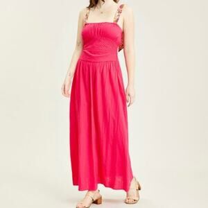 Free People Santorini Maxi Dress Hot Hibiscus 2